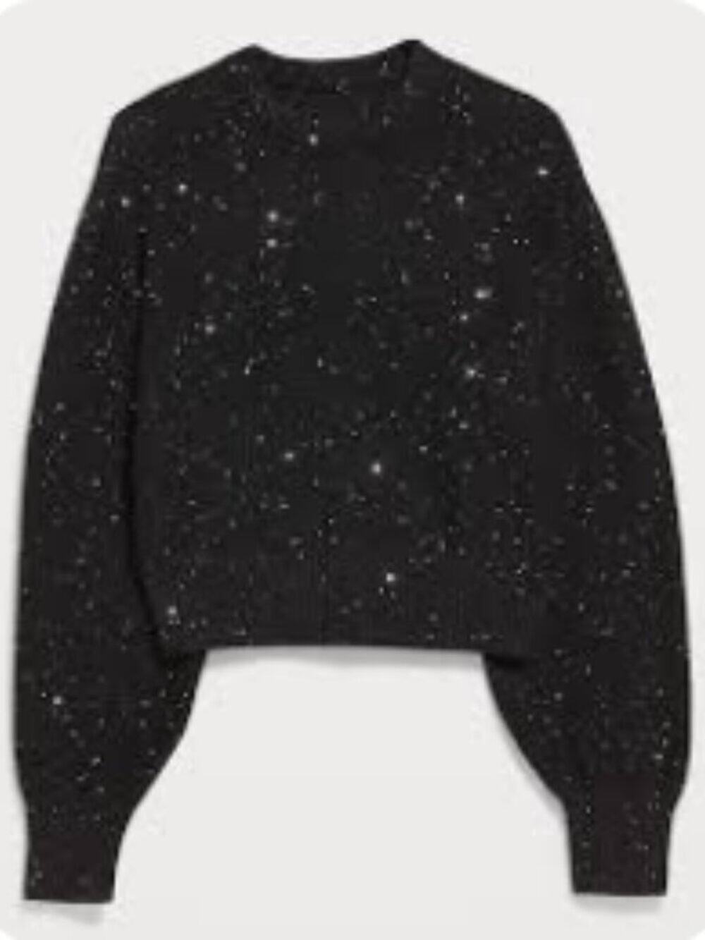 Old Navy Black Sequin Crewneck Sweater NWT Size 2X